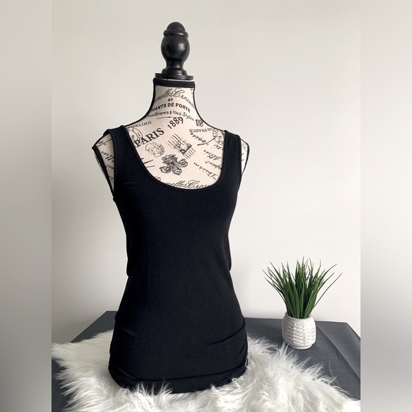 2pc C’est Moi Shell Black/Long sleeve top white SZ:OS - Picture 1 of 6